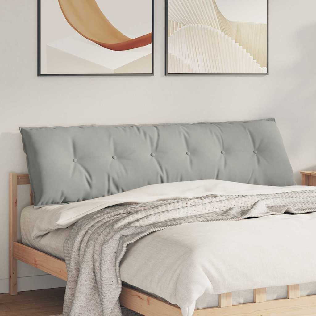 Rücken Kissen Hellgrau 180 x 50 cm Mikrofaserstoff