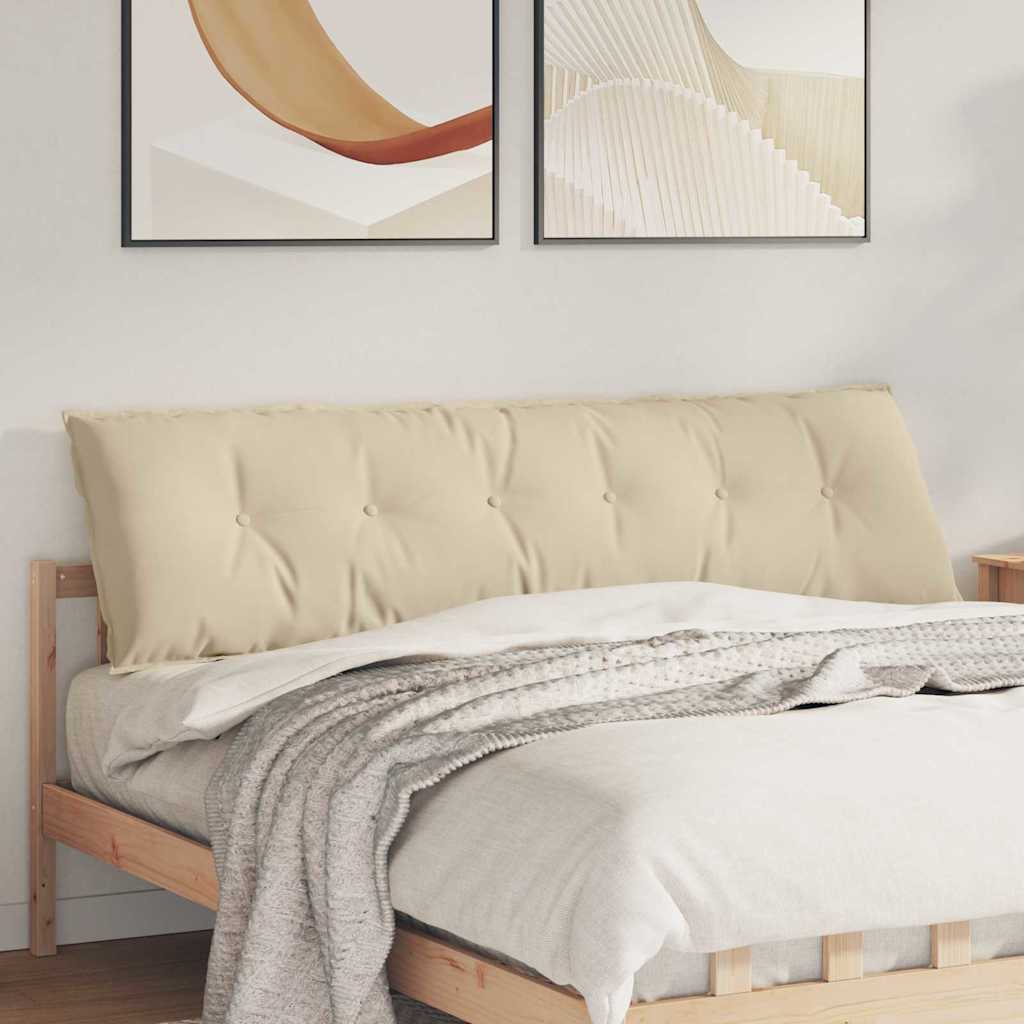 Rücken Kissen Creme 180 x 50 cm Mikrofaserstoff