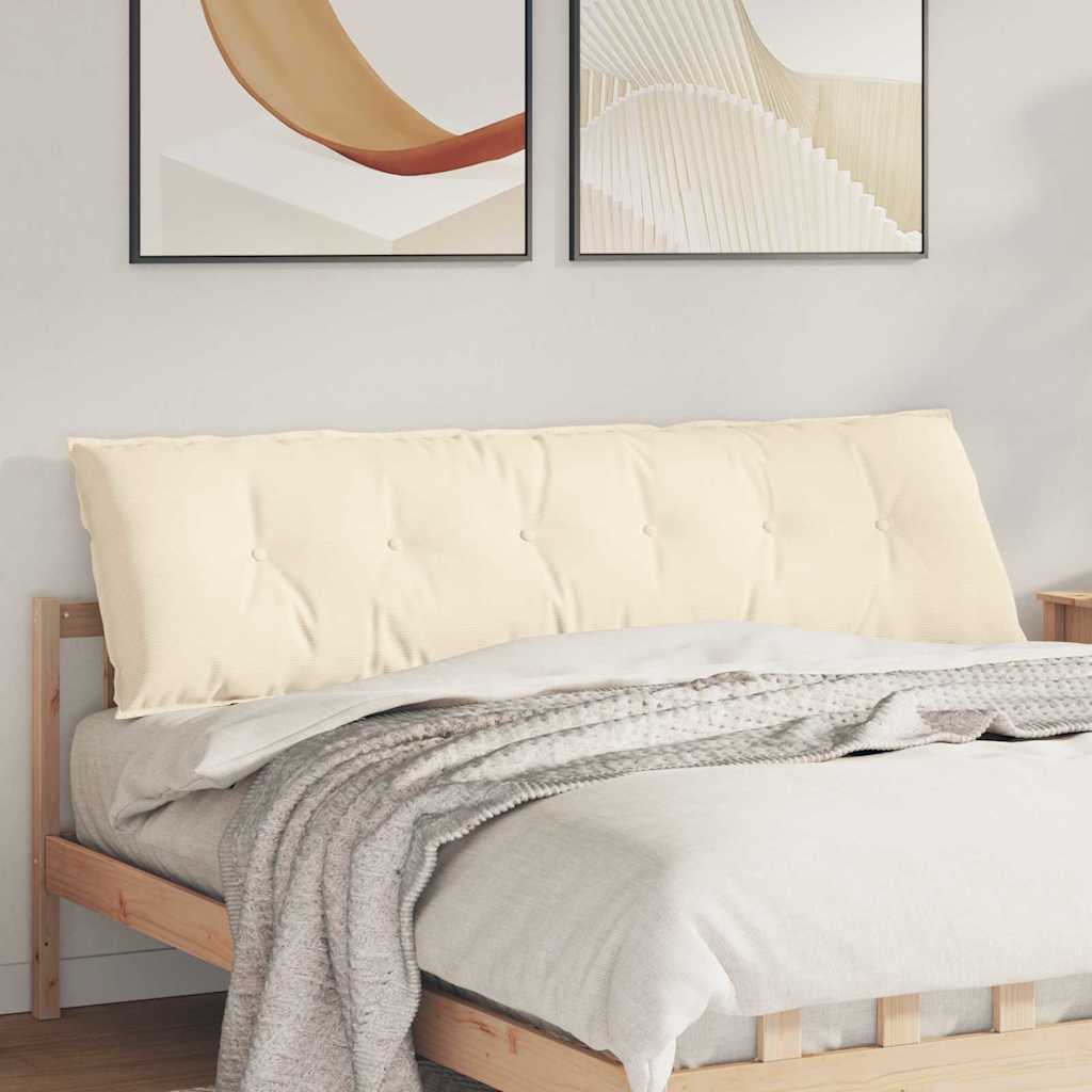 Rücken Kissen Creme 180 x 50 cm Cordstoff