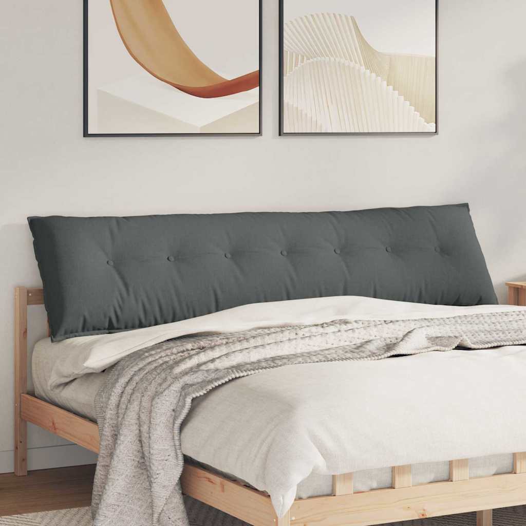 Rücken Kissen Dunkelgrau 200 x 19 x 50 cm Stoff