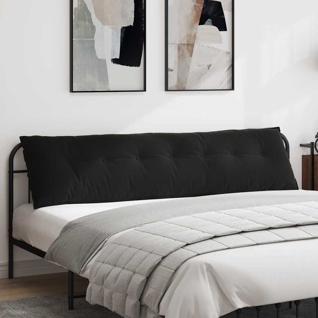Rücken Kissen Schwarz 200 x 50 cm Cordstoff