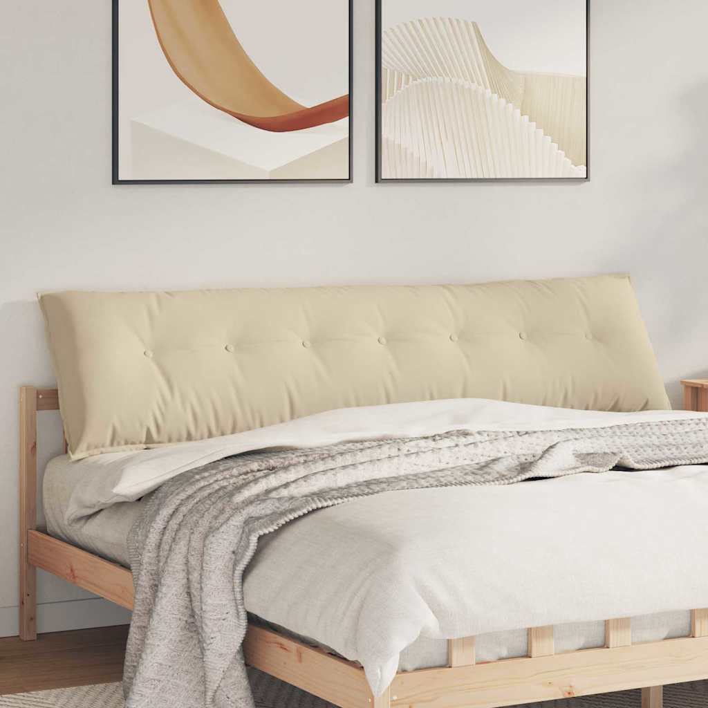 Rücken Kissen Creme 200 x 50 cm Mikrofaserstoff