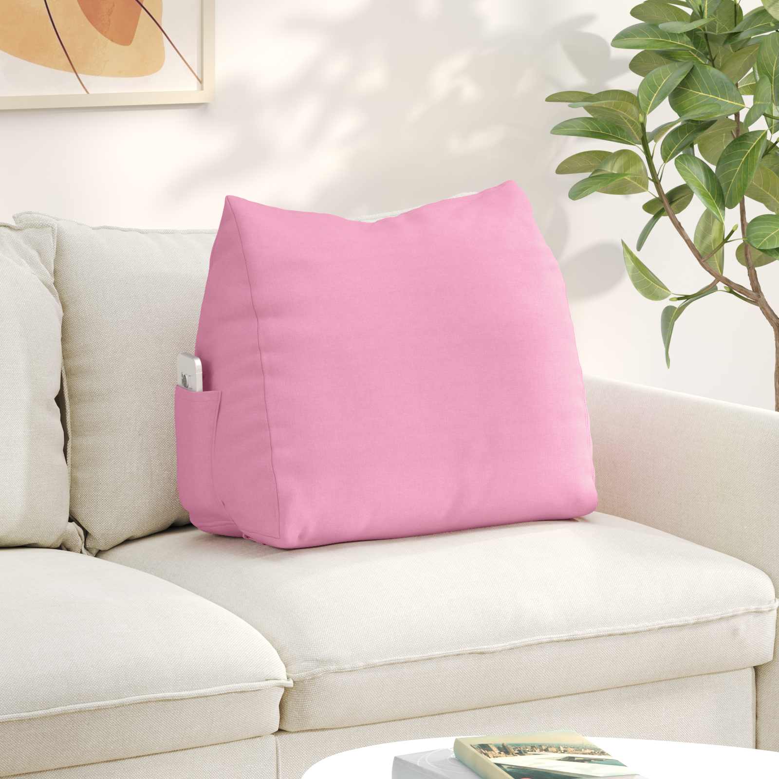 Rücken Kissen Rosa 60 x 20 x 50 cm Stoff