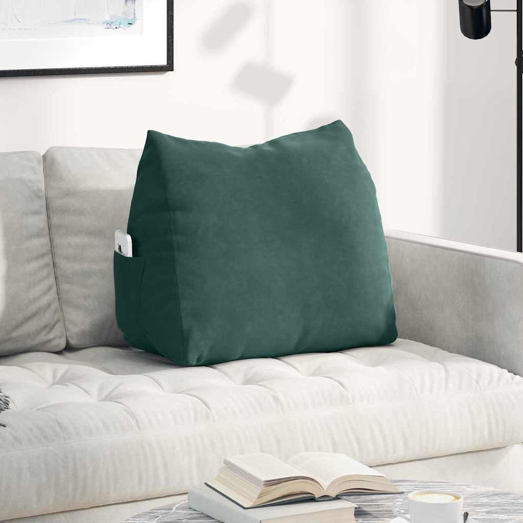 Rücken Kissen Dunkelgrün 60 x 20 x 50 cm Cordstoff
