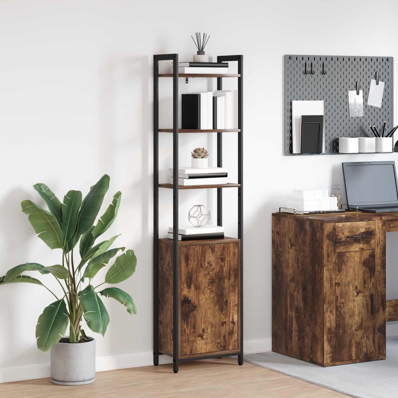Bücherregal 6 Ebenen 40 x 24 x 161 cm Holzwerkstoff