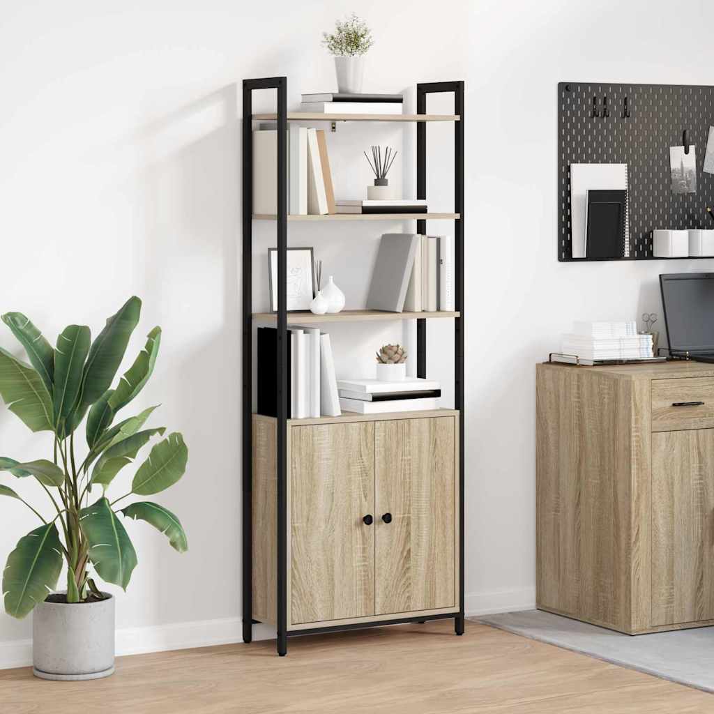 Bücherregal 6 Ebenen 60 x 24 x 161 cm Holzwerkstoff