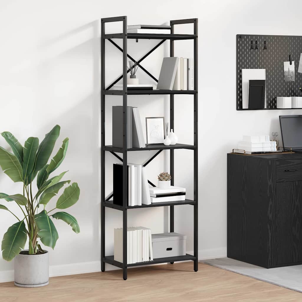 Bücherregal 5 Ebenen 56 x 34 x 171 cm Holzwerkstoff
