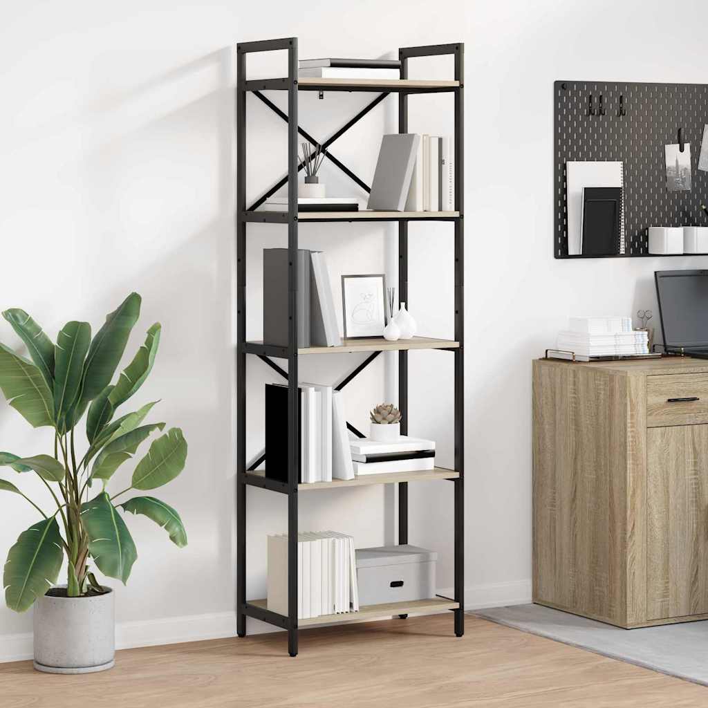 Bücherregal 5 Ebenen 56 x 34 x 171 cm Holzwerkstoff