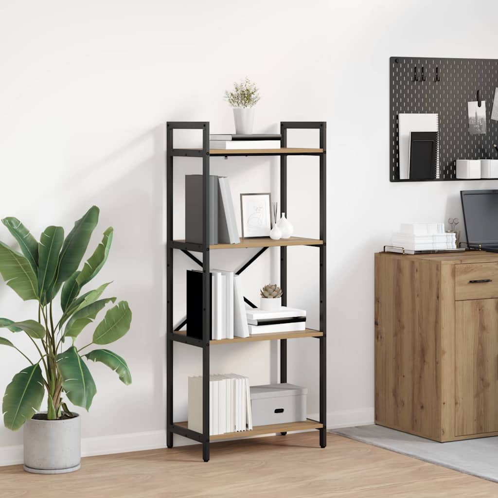Bücherregal 4 Ebenen 56 x 34 x 133,5 cm Holzwerkstoff