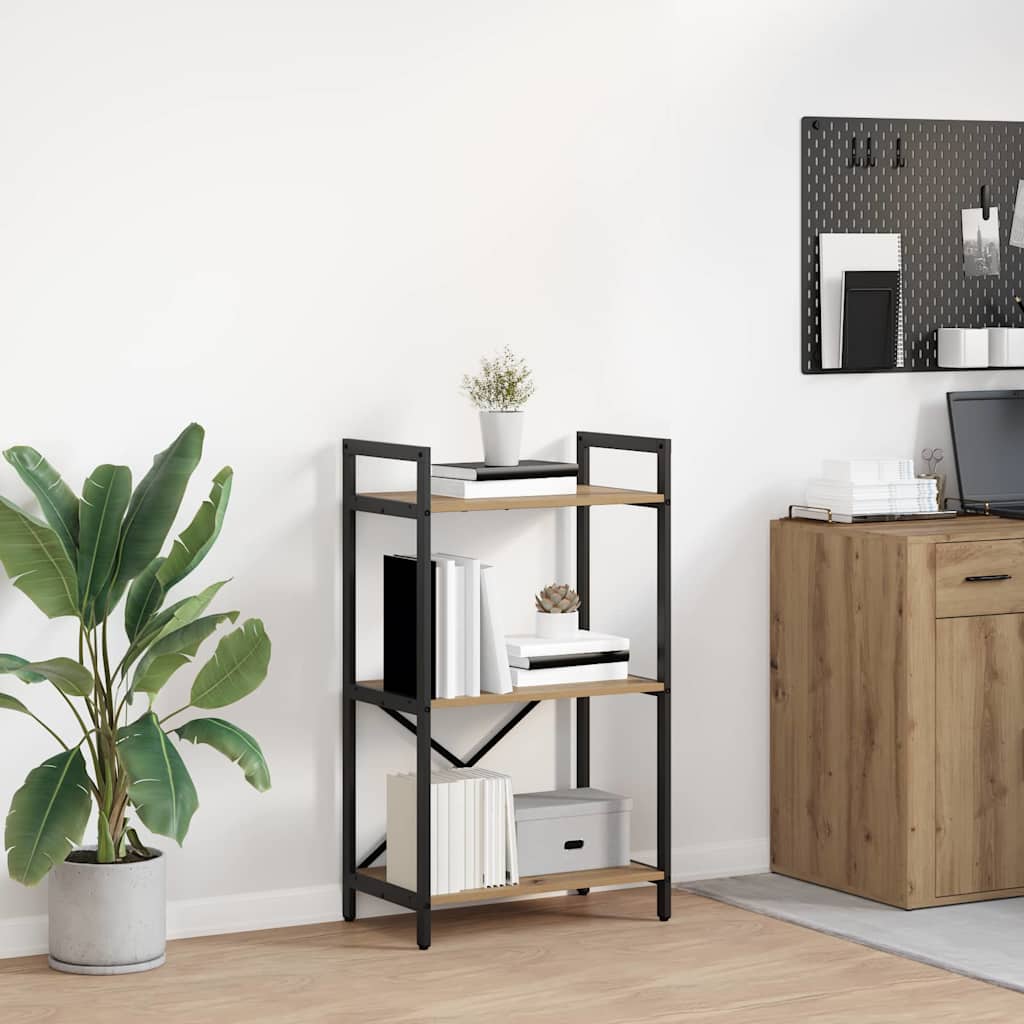Bücherregal 3 Ebenen 56 x 34 x 96 cm Holzwerkstoff