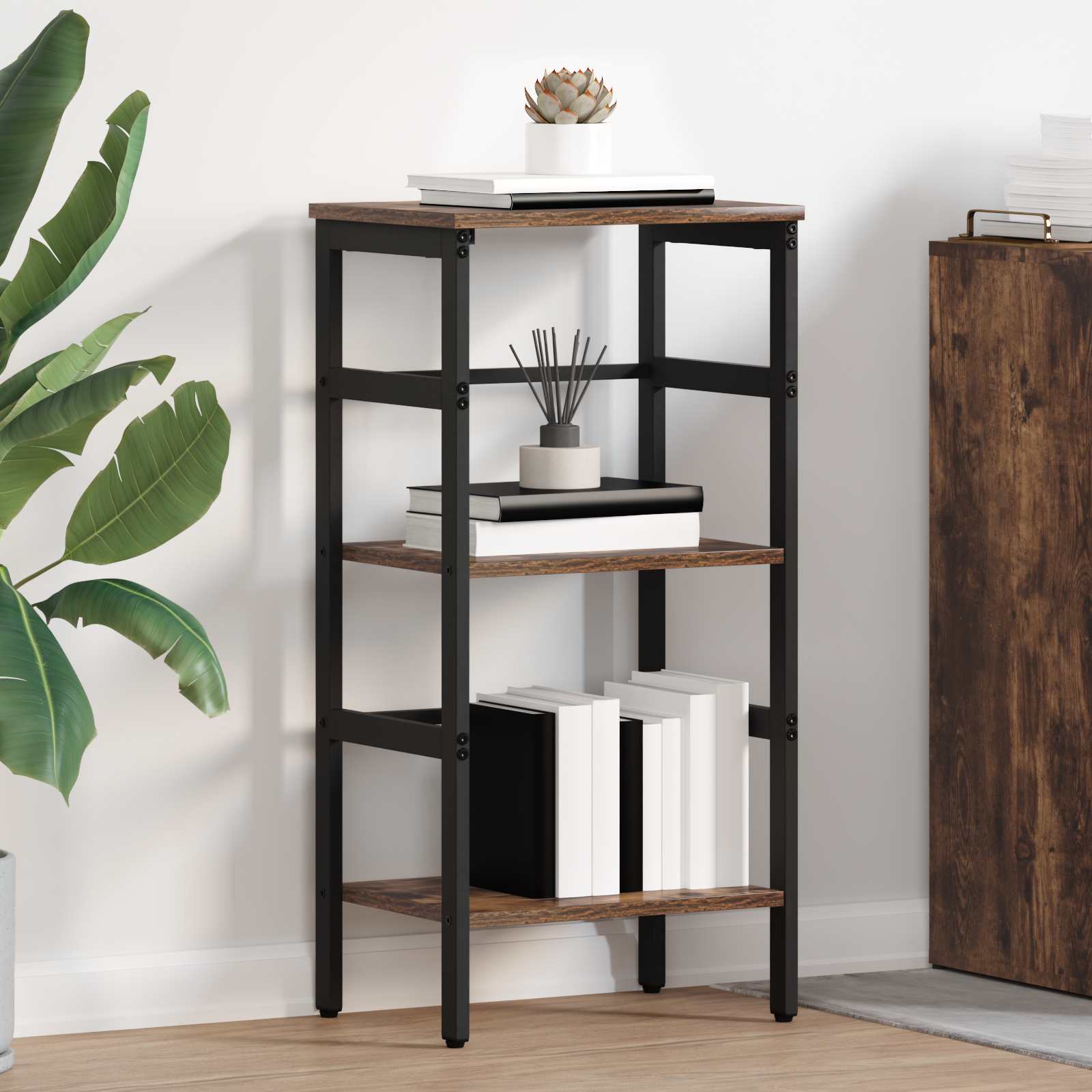 Bücherregal 2 Ebenen 40 x 29,5 x 81 cm Holzwerkstoff