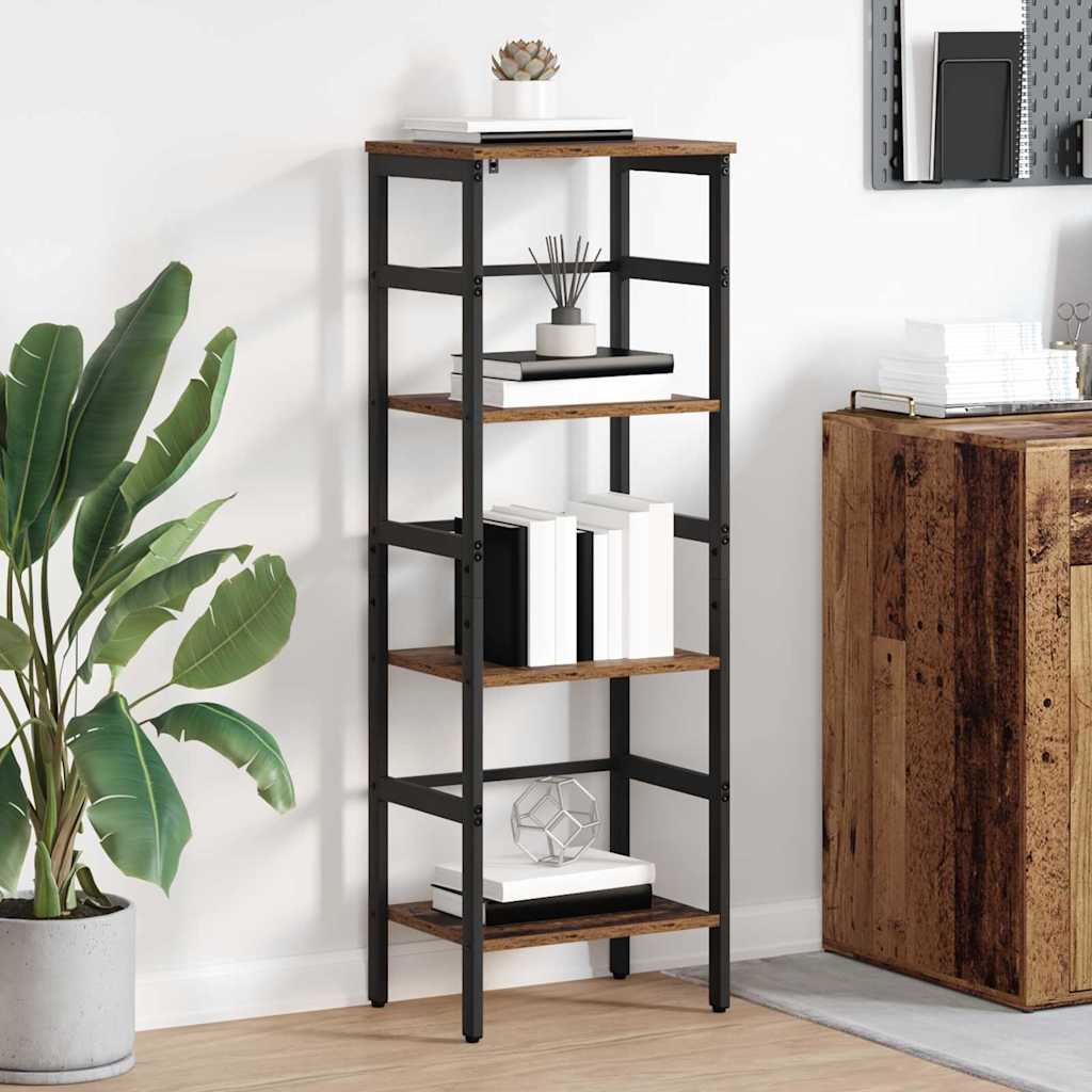 Bücherregal 3 Ebenen 40 x 29,5 x 115 cm Holzwerkstoff Altholz