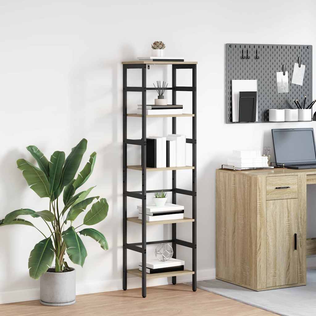 Bücherregal 4 Ebenen 40 x 29,5 x 149 cm Holzwerkstoff