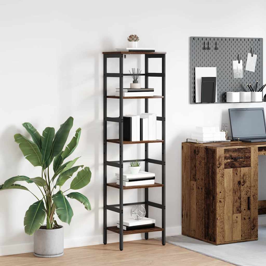 Bücherregal 4 Ebenen 40 x 29,5 x 149 cm Holzwerkstoff Altholz