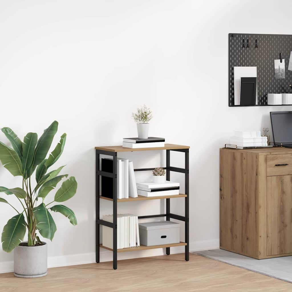 Bücherregal 2 Ebenen 60 x 29,5 x 81 cm Holzwerkstoff