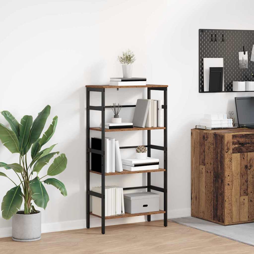 Bücherregal 3 Ebenen 60 x 29,5 x 115 cm Holzwerkstoff Altholz