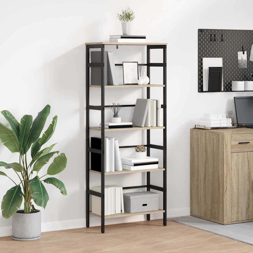 Bücherregal 4 Ebenen 60 x 29,5 x 149 cm Holzwerkstoff