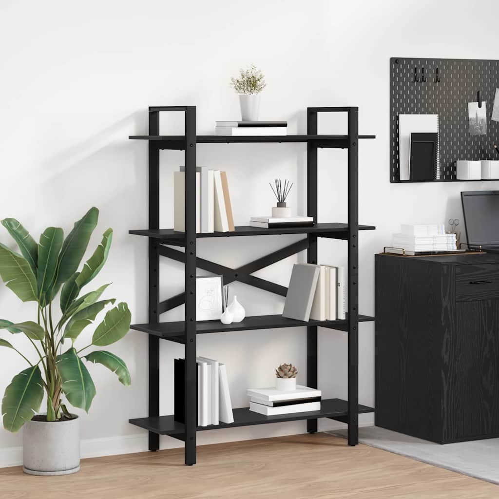 Bücherregal 4 Ebenen 100 x 33,5 x 140 cm Holzwerkstoff
