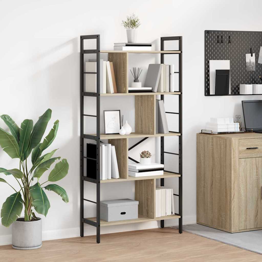 Bücherregal 9 Ebenen 75 x 30 x 156 cm Holzwerkstoff