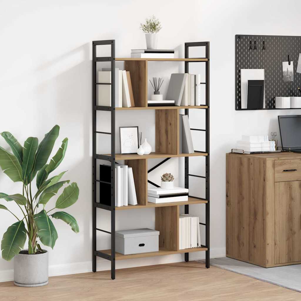 Bücherregal 9 Ebenen 75 x 30 x 156 cm Holzwerkstoff