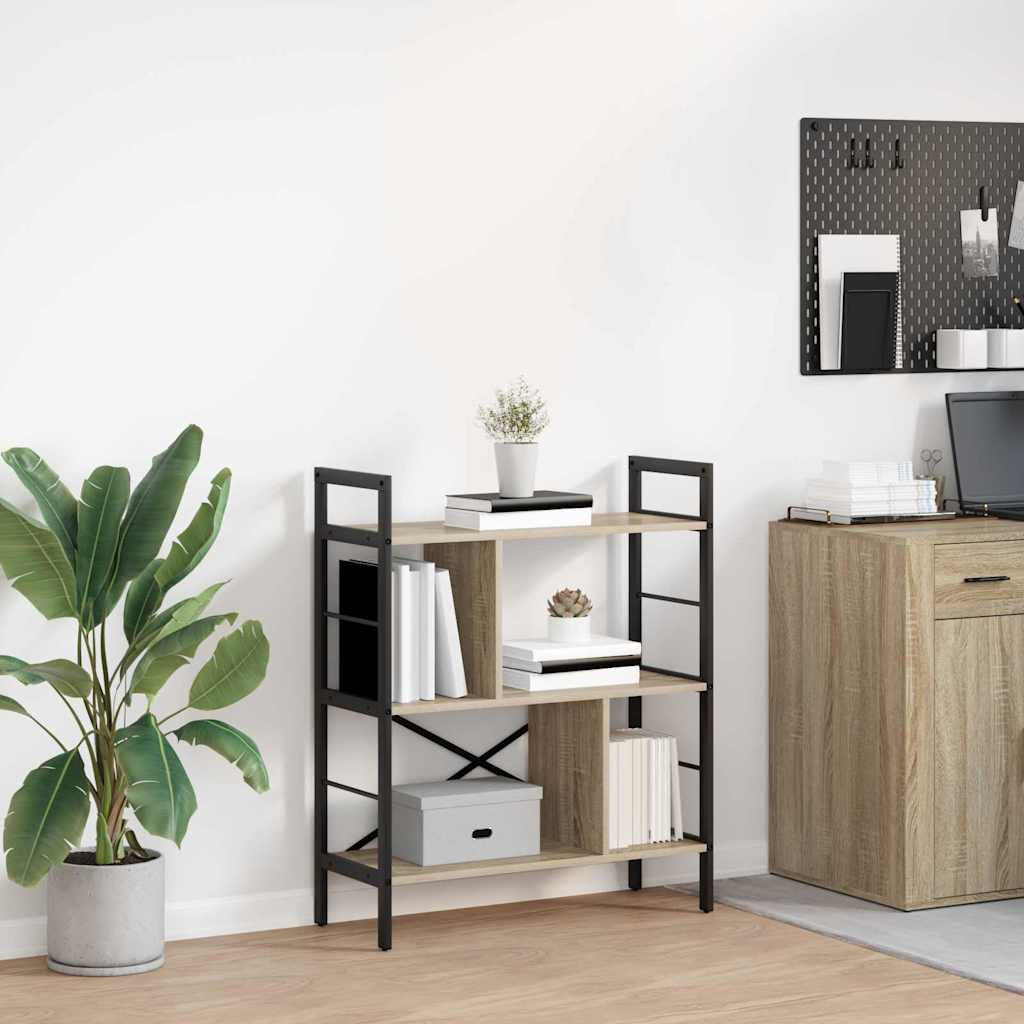 Bücherregal 5 Ebenen 75 x 30 x 91 cm Holzwerkstoff Sonoma-Eiche
