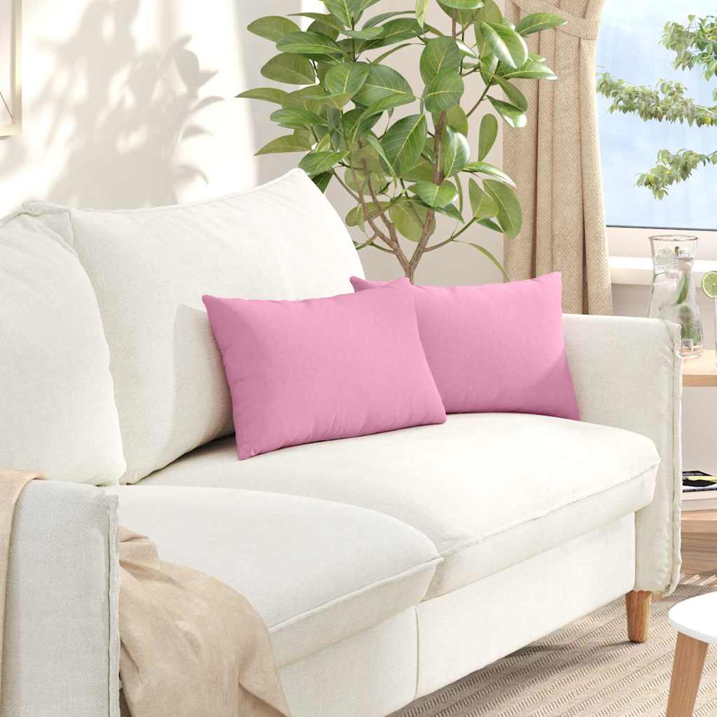 Sofakissen 2 stk. Stoff Rosa 50 x 30 cm