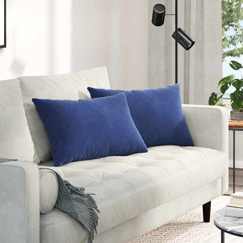 Sofakissen 2 pcs Polizeiblau 60 x 40 cm Cordstoff