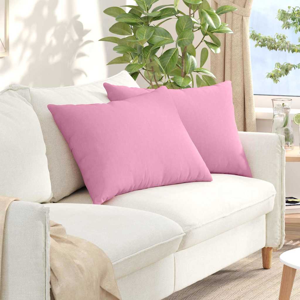 Sofakissen 2 stk. Stoff Rosa 70 x 50 cm