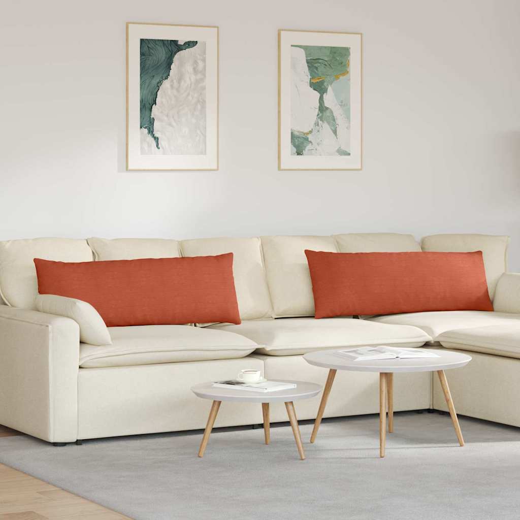 Sofakissen 2 pcs Rot-Orange 120 x 40 cm Cordstoff