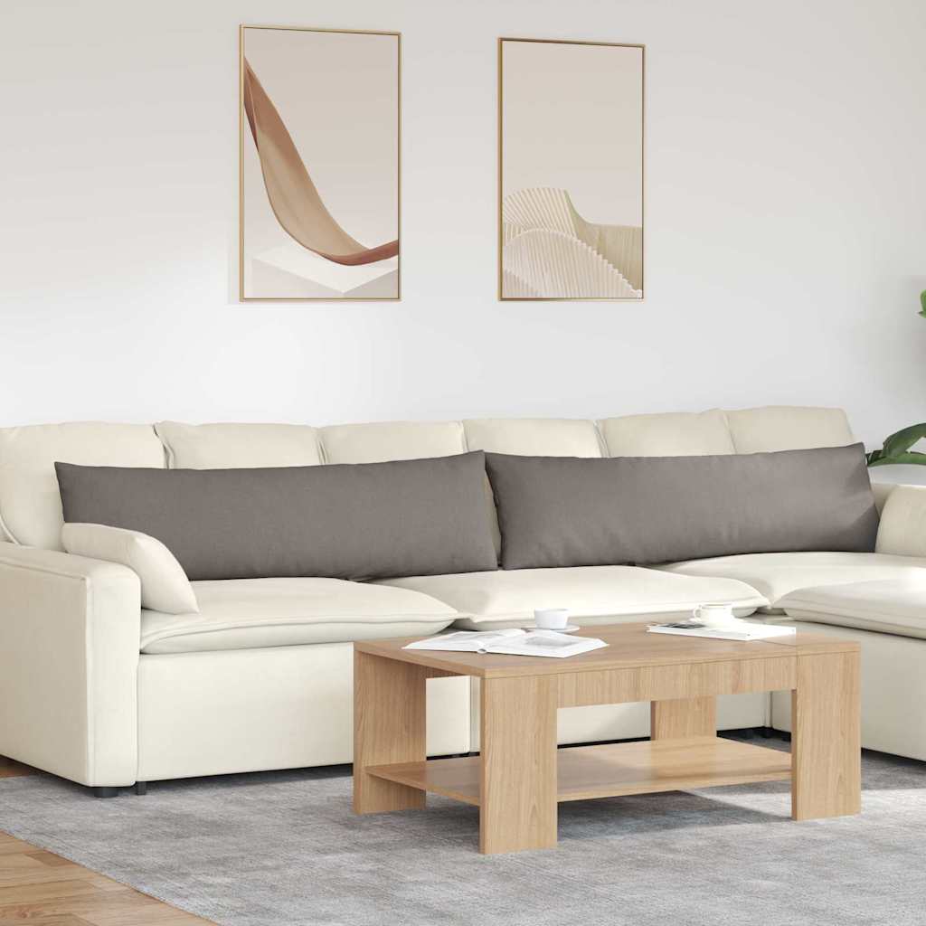 Sofakissen 2 stk. Stoff Taupe 145 x 40 cm