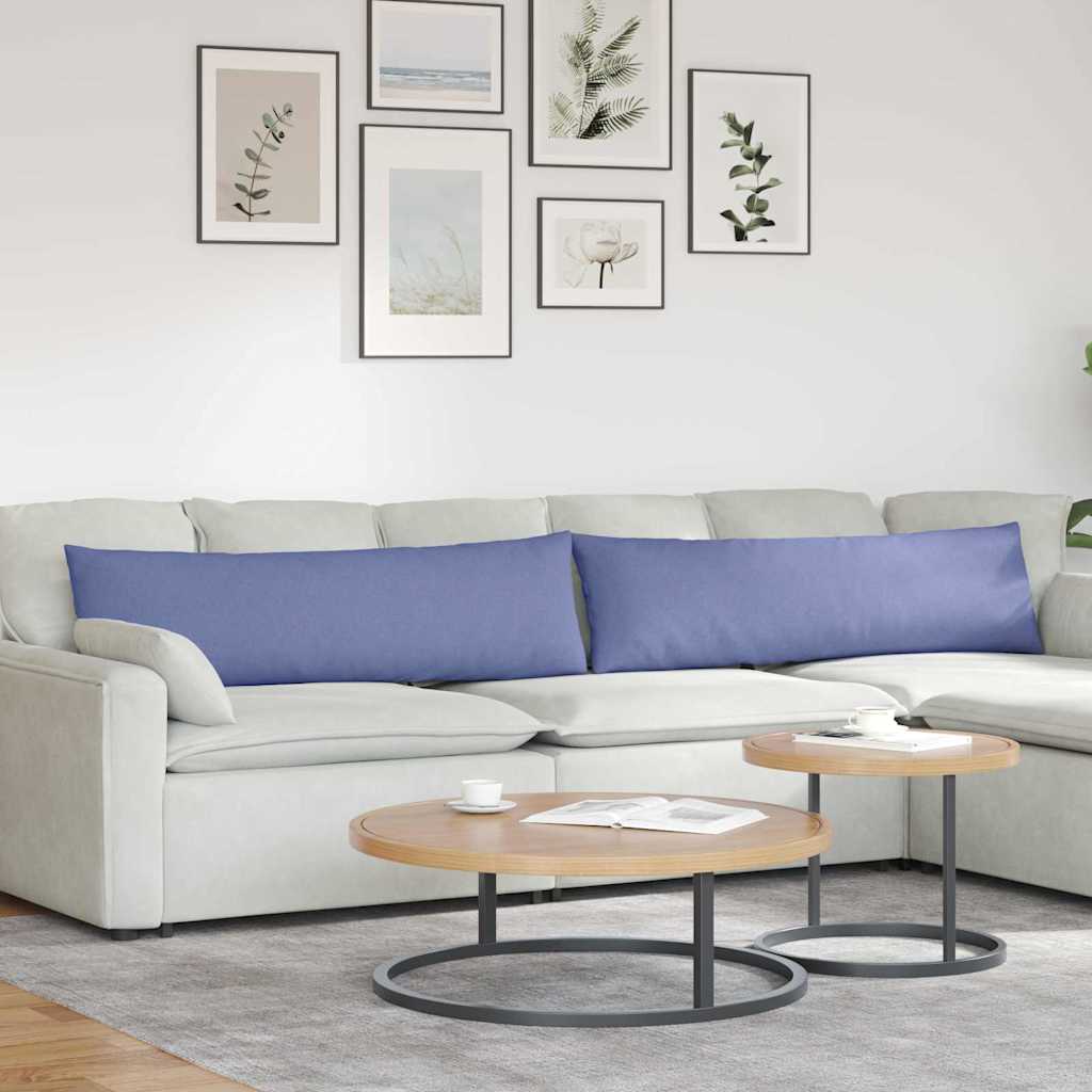 Sofakissen 2 stk. Stoff Jeans blau 145 x 40 cm