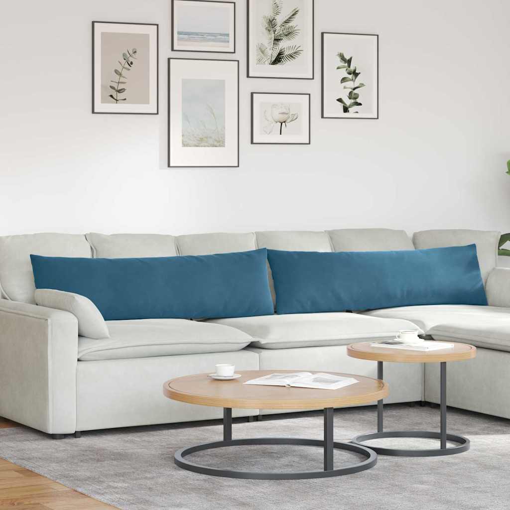 Sofakissen 2 pcs Blau 145 x 40 cm Cordstoff