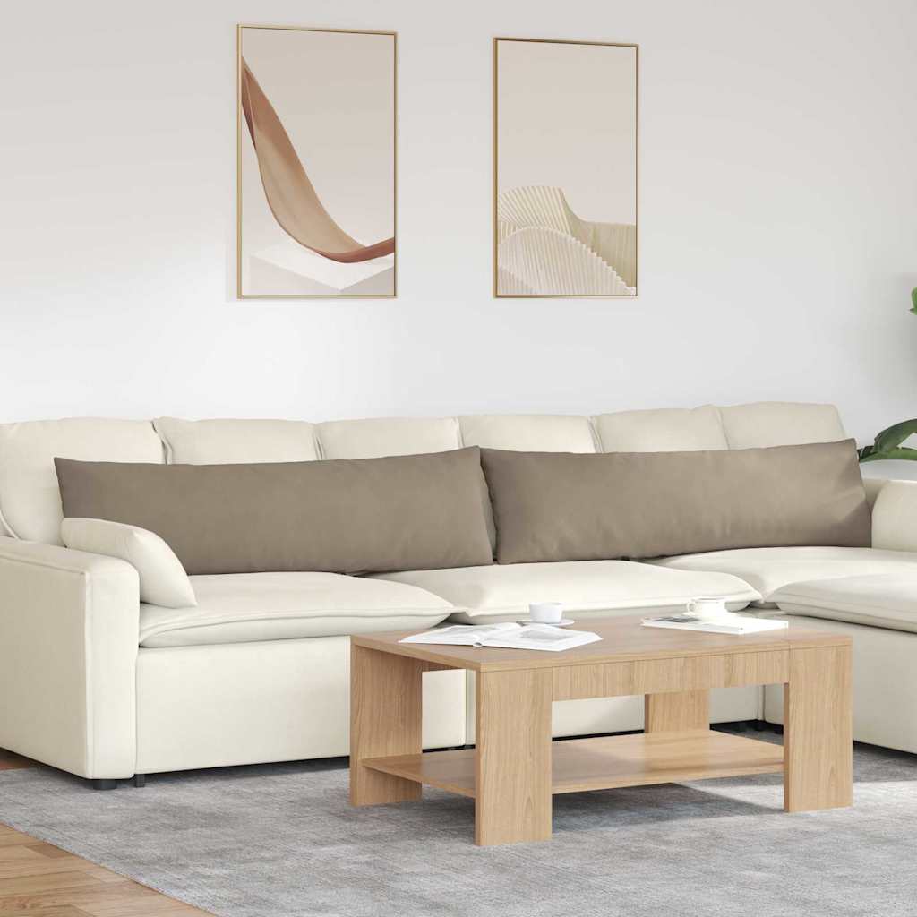 Sofakissen 2 stk. Stoff Taupe 145 x 40 cm