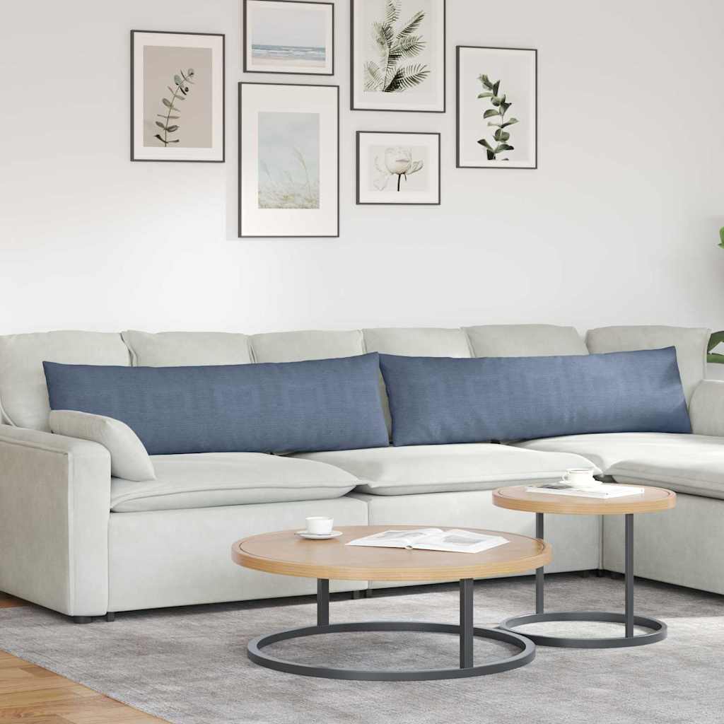 Sofakissen 2 pcs Blau 145 x 40 cm Cordstoff