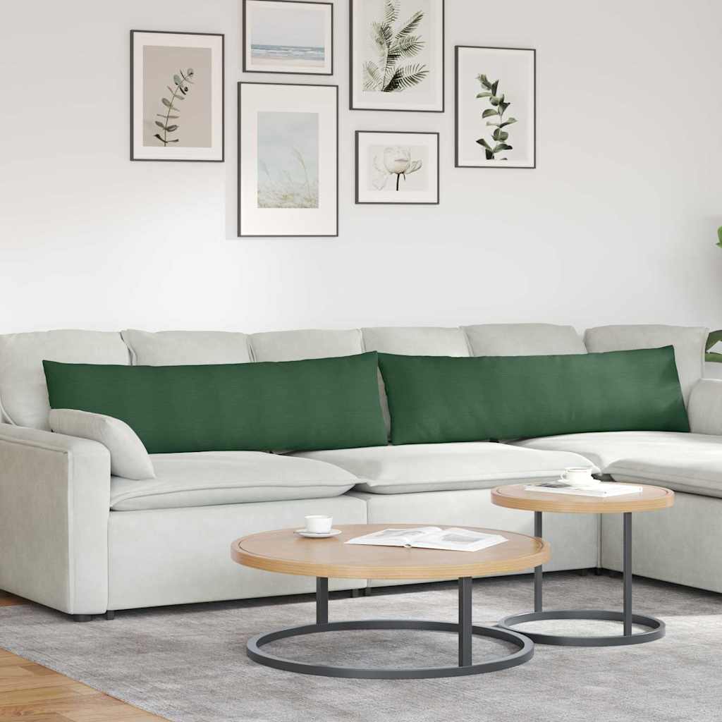 Sofakissen 2 pcs Dunkelgrün 145 x 40 cm Cordstoff