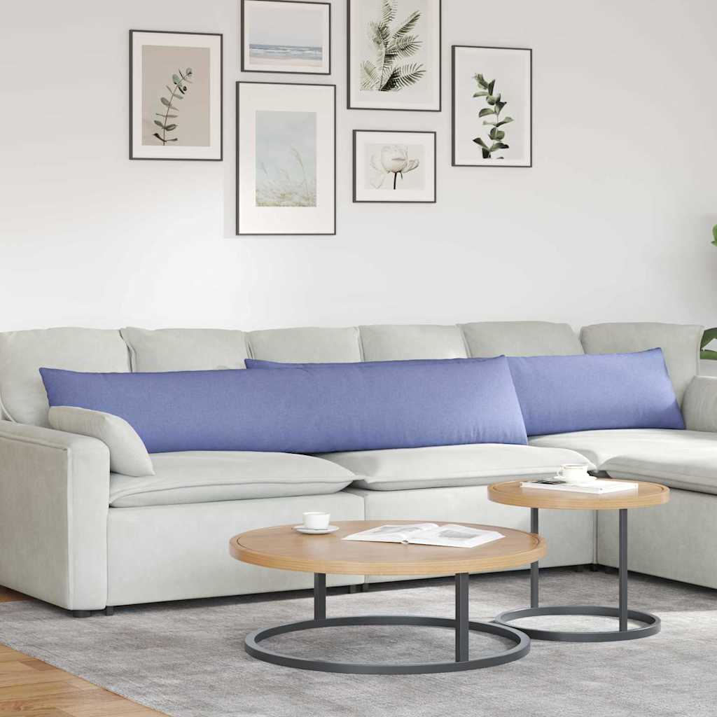 Sofakissen 2 stk. Stoff Jeans blau 200 x 40 cm