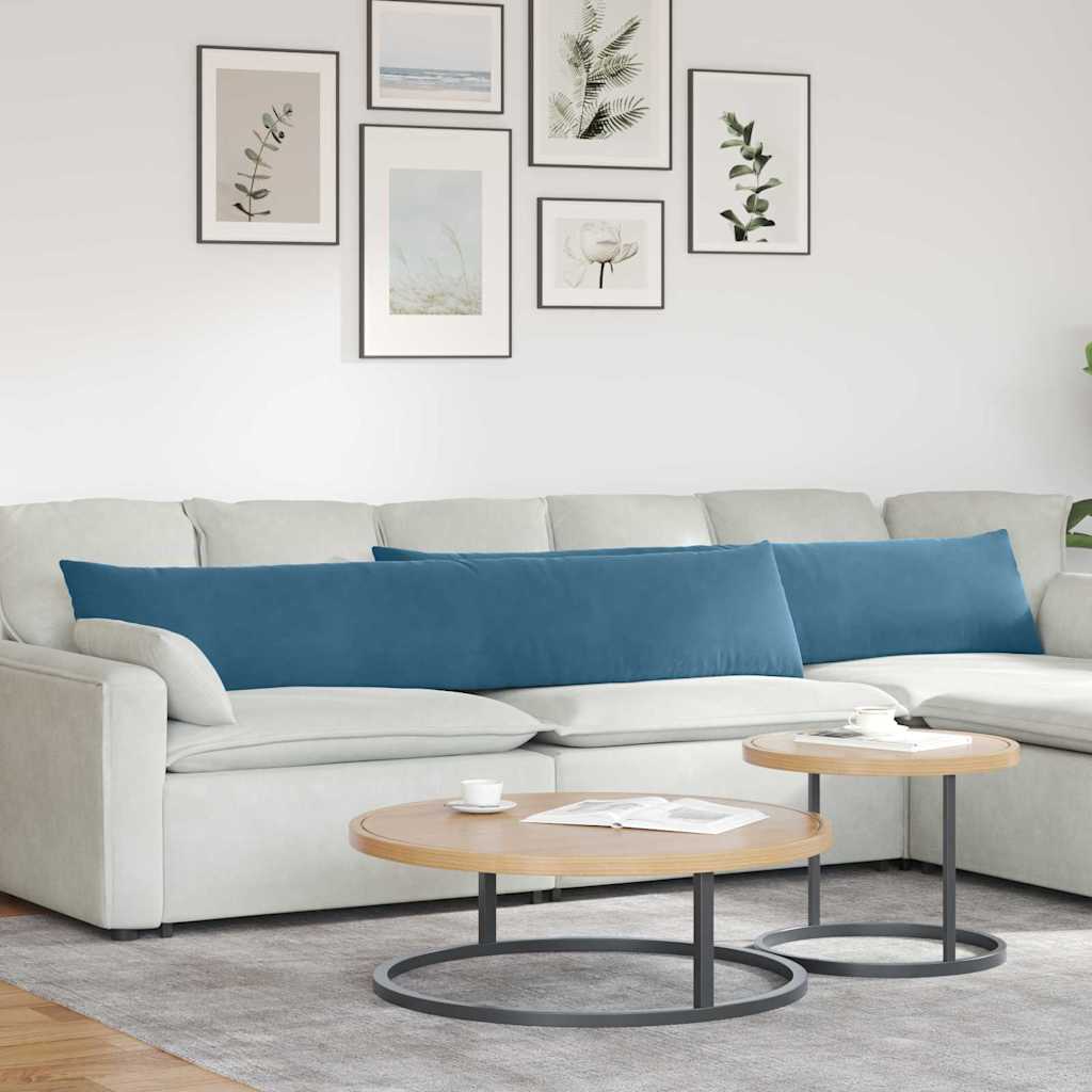 Sofakissen 2 pcs Blau 200 x 40 cm Cordstoff