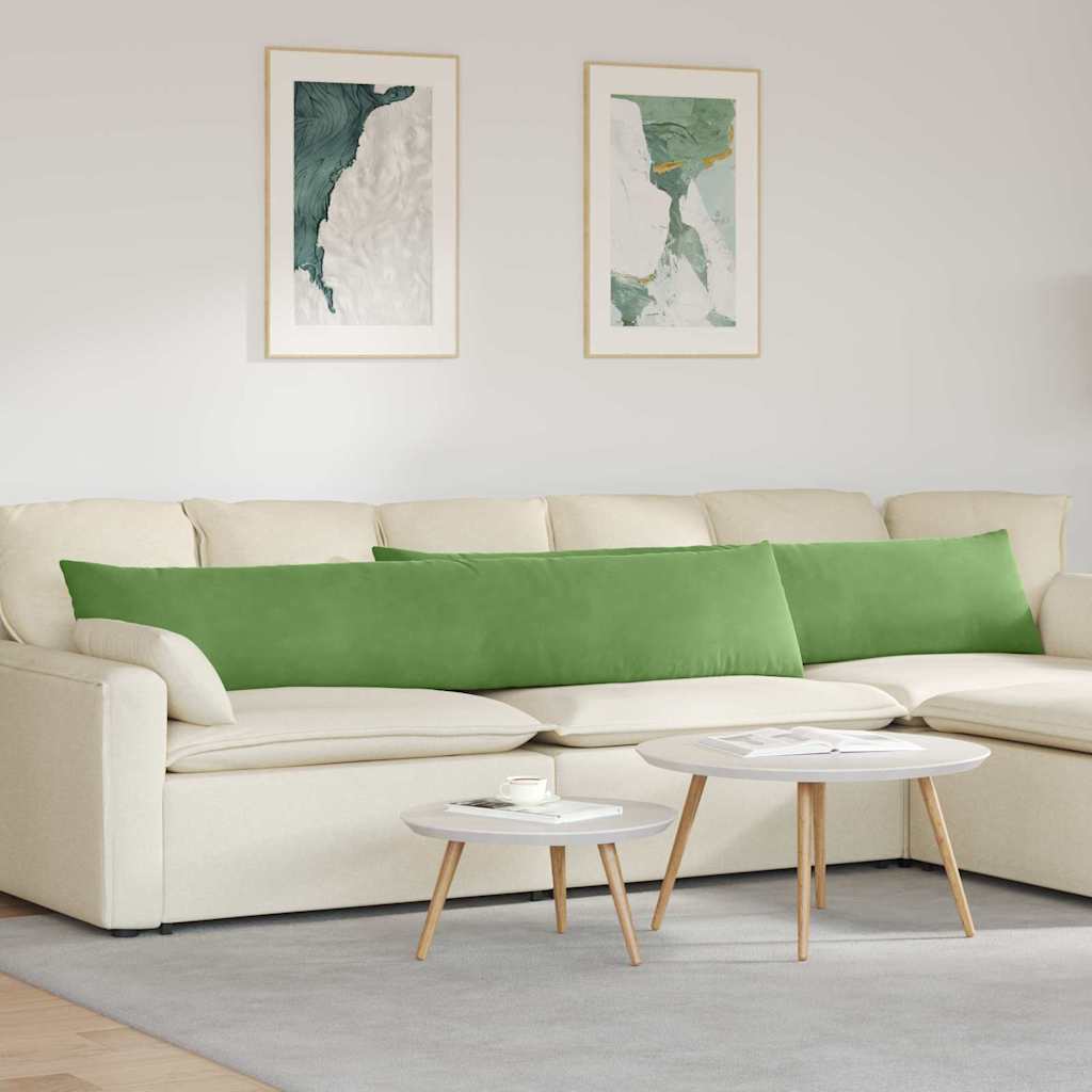 Sofakissen 2 pcs Hellgrün 200 x 40 cm Cordstoff