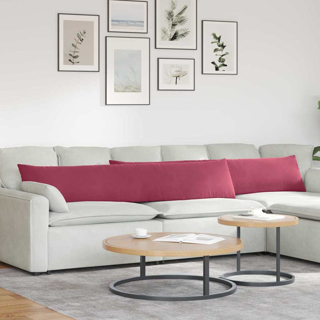 Sofakissen 2 pcs Weinrot 200 x 40 cm Cordstoff