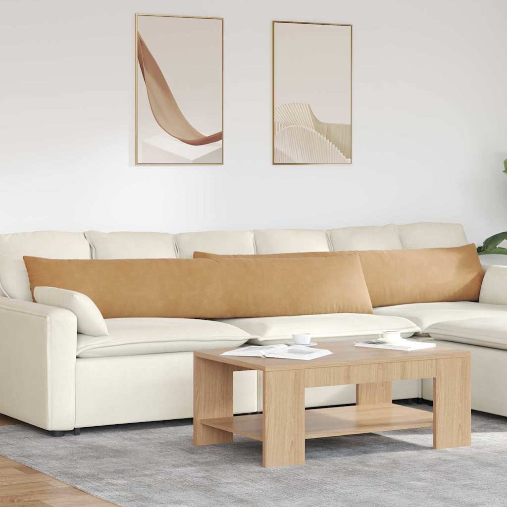 Sofakissen 2 pcs Braun 200 x 40 cm Cordstoff