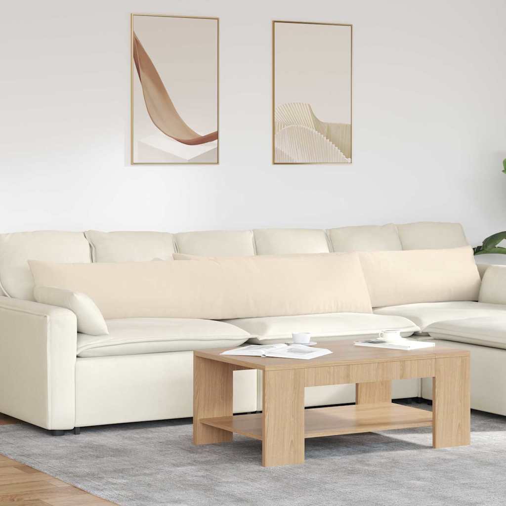 Sofakissen 2 stk. Stoff Beige 200 x 40 cm