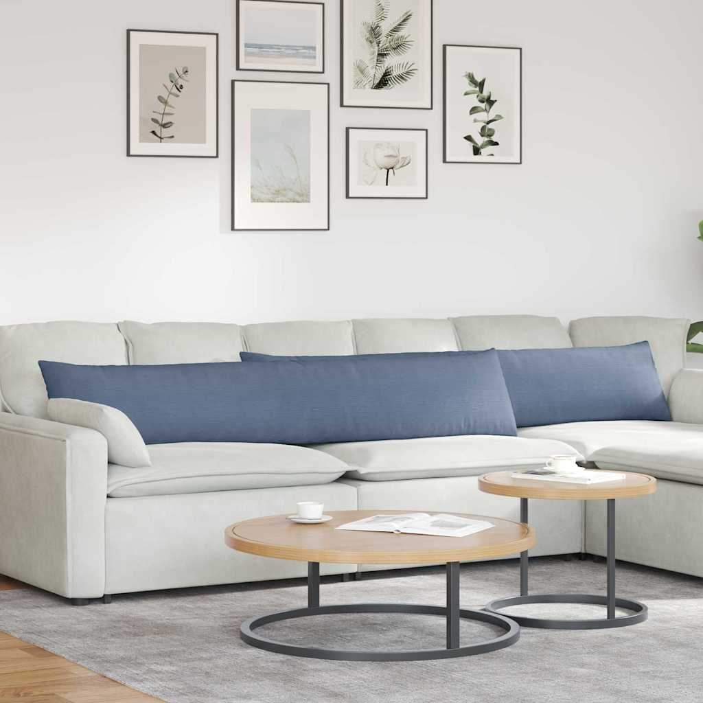 Sofakissen 2 pcs Blau 200 x 40 cm Cordstoff