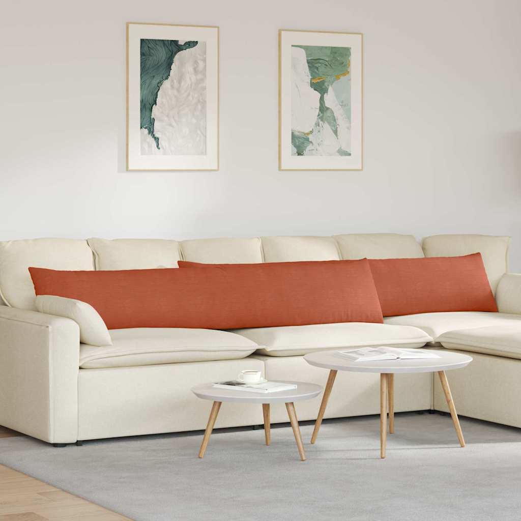 Sofakissen 2 pcs Rot-Orange 200 x 40 cm Cordstoff