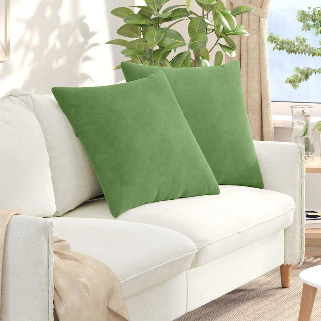 Sofakissen 2 pcs Hellgrün 80 x 80 cm Cordstoff