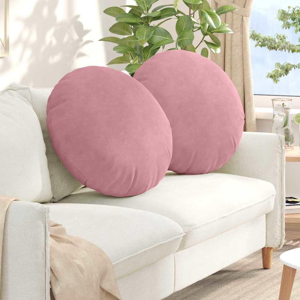 Sitzkissen 2 stk. Samt Rosa Ø 80 x 29 cm