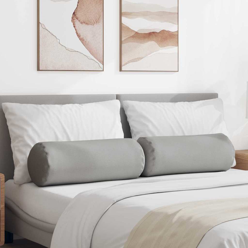 Bolsterkissen 2 stk. Stoff Wolkengrau Ø 25 x 70 cm