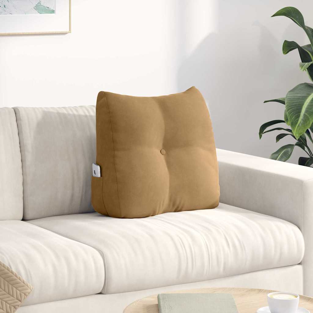 Rücken Kissen Braun 45 x 24 x 50 cm Samt