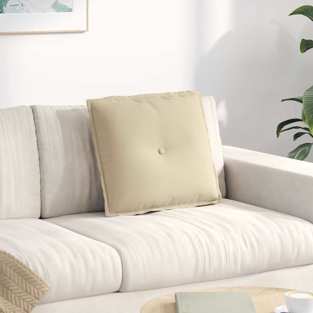 Rücken Kissen Creme 50 x 45 cm Mikrofaserstoff