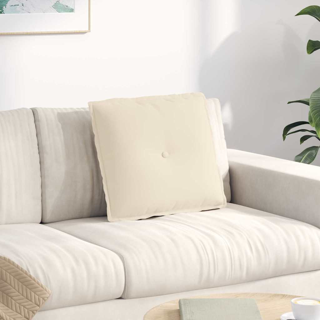 Rücken Kissen Beige 50 x 45 cm Mikrofaserstoff