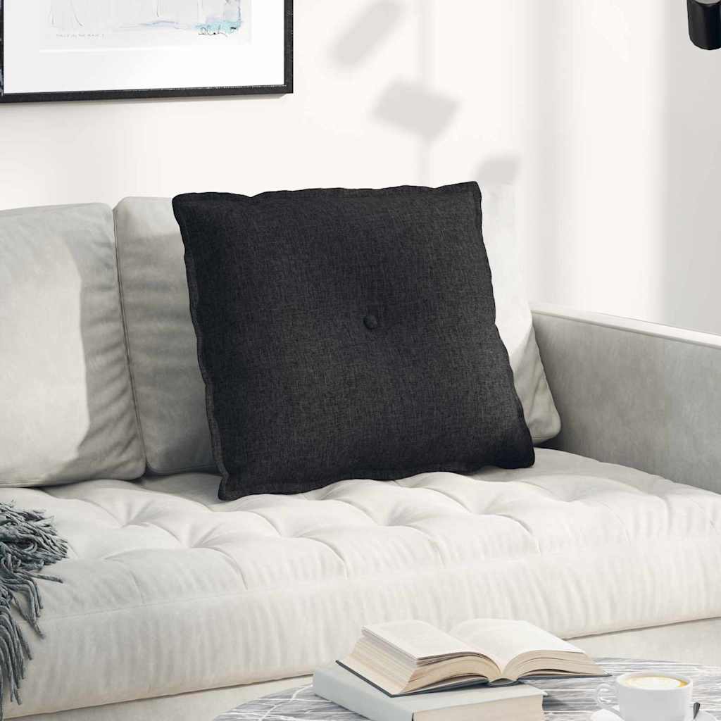 Rücken Kissen Schwarz 60 x 19 x 50 cm Stoff